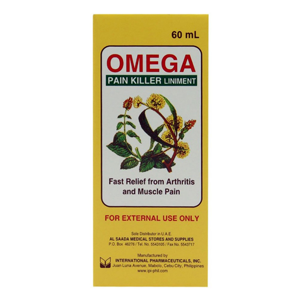 روغن ضد درد امگا (OMEGA Pain Killer) حجم 60 میلی‌لیتر – تسکین فوری دردهای عضلانی و مفصلی