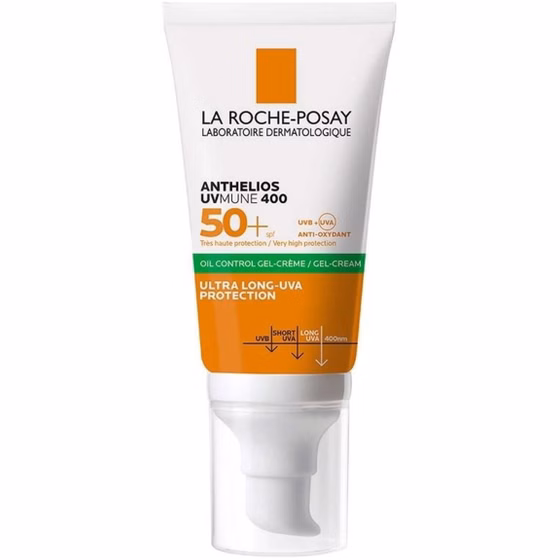 ژل کرم ضد آفتاب و کنترل کننده چربی لاروش پوزای اصل spf50 La Roche Posay مدل آنتلیوس Anthelios UVMune 400 حجم 50 میل